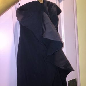 Ruffled Dark Purple Cocktail Dress